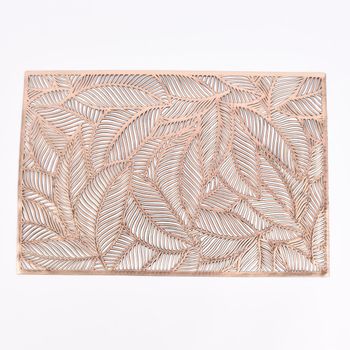 Platzset Blätter perforiert Kunststoff bronze 30x45cm