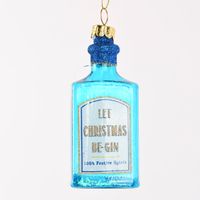 Sass & Belle Dekohänger Christmas Cheer Gin Flasche blau 4.5x10x3cm