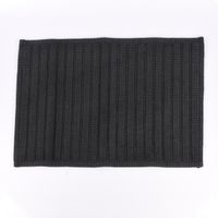 Badematte gestreift einfarbig dunkelgrau 50x70cm