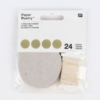Rico Design Papieranhänger rund Graukarton 24 Stück 6.3cm