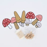 Rico Design Papieranhänger Pilze bunt 8 Stück verschiedene Designs