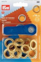 Prym Ösen und Scheiben MS goldfarbig 14.0 mm