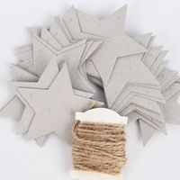 Rico Design Papieranhänger Sterne Graukarton 24 Stück 7x6.5cm