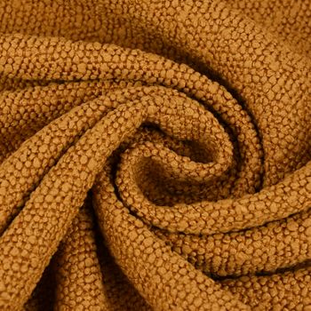Dekostoff Boucle Deluxe uni meliert ocker gelb 1.40m breit