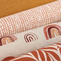 Dekostoff Boucle Deluxe uni meliert ocker gelb 1.40m breit