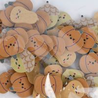 Rico Design Dekostreu Kürbis Mix Holz bunt 48teilig