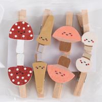 Rico Design Dekoclips Pilze Mix Holz bunt 8 Stück 3cm