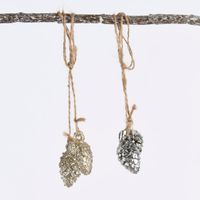 Rico Design Dekohänger Zapfen klein Kunststoff goldfarben 2.5x4cm