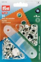 Prym Ösen und Scheiben MS silberfarbig 8.0 mm