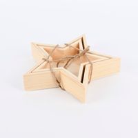 Rico Design Deko Tabletts Stern 2er Set Holz 20x20cm und 25x25cm