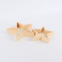 Rico Design Deko Tabletts Stern 2er Set Holz 20x20cm und 25x25cm