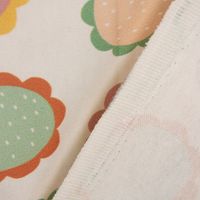 SCHÖNER LEBEN. Kissenhülle wollweiß mit Blumen Blüten bunt