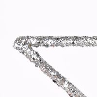 Rico Design Dekohänger Stern klein Glitter silberfarben 17.5x17.5cm