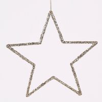 Rico Design Dekohänger Stern klein Glitter goldfarben 17.5x17.5cm