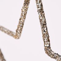 Rico Design Dekohänger Stern klein Glitter goldfarben 17.5x17.5cm