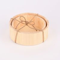 Rico Design Deko Tabletts rund 2er Set Holz 15.5cm und 17.5cm