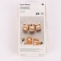 Rico Design Adventskalenderset Kraftpapier 24 Tüten inkl. Zubehör