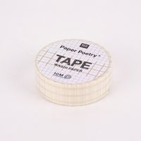 Rico Design Washi Tape Karo weiß gold 1.5cmx10m