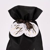 Rico Design Geschenktüte Merry Christmas groß schwarz gold 30x45cm