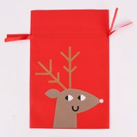 Rico Design Geschenktüte Rentier groß rot 30x45cm