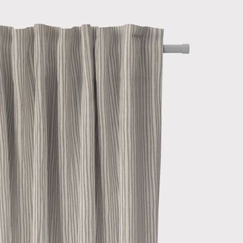 SCHÖNER LEBEN. Vorhang Streifen Linien schwarz wollweiß 245cm oder Wunschlänge