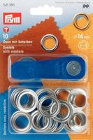 Prym Ösen und Scheiben MS silberfarbig 14.0 mm