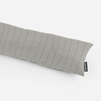 SCHÖNER LEBEN. Zugluftstopper Fischgrätmuster abstrakt weiß mint