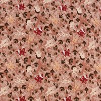 Baumwolljersey Jersey Herbstwald Igel Pilze altrosa beige braun 1.5m