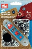 Prym Ösen und Scheiben MS silberfarbig 5.0 mm