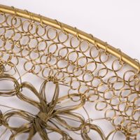 70439-Tischset-mit-Art-Deko-Stanzmuster-div--Farben-rund-37-5cm-D-KW41-123589Capture0258.jpg Wanddeko Dekoteller Metallgeflecht goldfarbig rund 40cm D