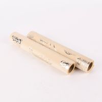 Deko-Samtstoff Samtband Tischband mit Goldprint Federn oder Ginkgo creme 28x150cm