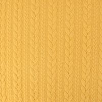 Bekleidungsstoff Cably Zopfmuster einfarbig safrangelb 1.5m Breite