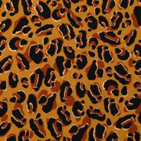 Bekleidungsstoff Pearl Peach Leoparden Muster ocker schwarz braun 1.44