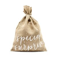 Jutesack Weihnachtssack Geschenkesack special surprise natur weiß 40x55cm