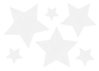 Deko-Sterne Bastelset Hängedeko Sterne weiß 6Stk