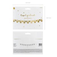 DIY-Girlande mit Quasten und Sternchen goldfarbig 1.3m