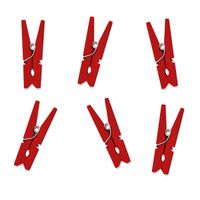 Mini Holz Klammern 20 Stück rot 3cm