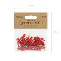 Mini Holz Klammern 20 Stück rot 3cm