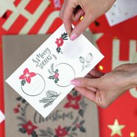 3er Set Geschenktüte Papier Merry Little Christmas 25x11x27cm inkl. Sticker