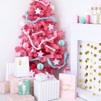 3er Set Geschenktüte Papier Nussknacker Merry Christmas pastell