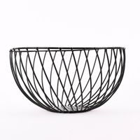 Schale Obstschale Dekoschale Metall Draht schwarz 25x13cm