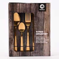Besteck-Set Dinnerbesteck goldfarbig 16teilig