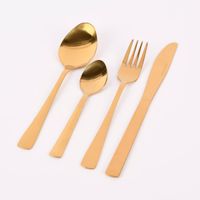 Besteck-Set Dinnerbesteck goldfarbig 16teilig
