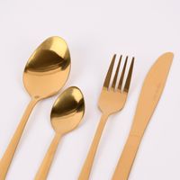 Besteck-Set Dinnerbesteck goldfarbig 16teilig