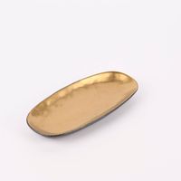 Kleiner Teller oval Glamour Porzellan goldfarbig schwarz 25x11.5cm versch. Varianten