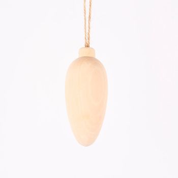 Creativ Company Dekohänger Zapfen aus Holz mit Schnur natur 4.5x9cm
