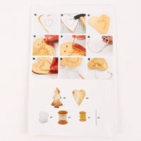 Creativ Company Weihnachtsbastelset für 3 Lederpapierhänger goldfarbig