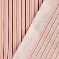 Baumwollstoff GILDWIN Streifen Nadelstreifen fein rosa grau beige 1.5m