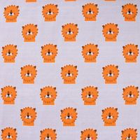 Lillestoff Bio Jersey Mr. Leo Löwe grau orange 1.5m Breite