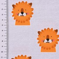 Lillestoff Bio Jersey Mr. Leo Löwe grau orange 1.5m Breite